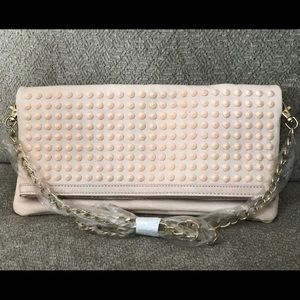 Aldo Pink Studded Crossbody Clutch Purse New NWOT